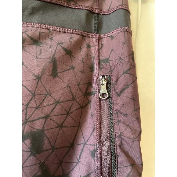 Lululemon Inspire Full On Luxtreme Mesh Star Crushed Black Cherry Size 6 - Picture 4 of 8